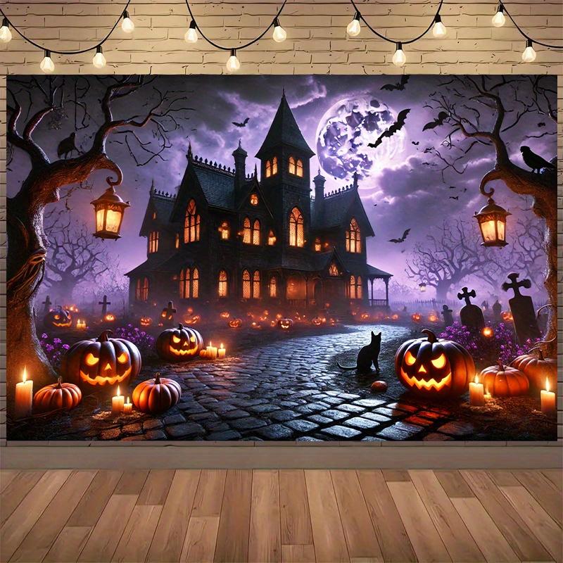2D planar, Halloween-themed polyester fiber wall decoration - suitable for living room and bedroomzyc