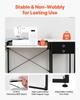 Sewing Table, Multipurpose Sewing Machine Table with Drawers, Foldable Side Shelf, Adjustable Shelf, Steel Legs, Computer Desk for Home, Fashion