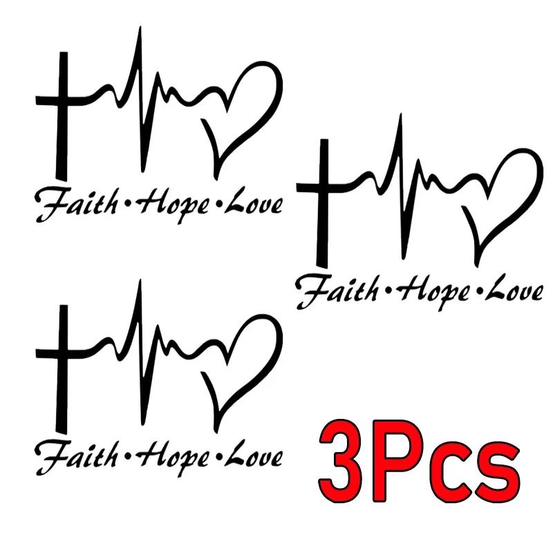 FAITH HOPE LOV E Stickers Personalized Creative Car Stickers Cars Glass Self-Adhesive Decals Auto Decoration Accessories