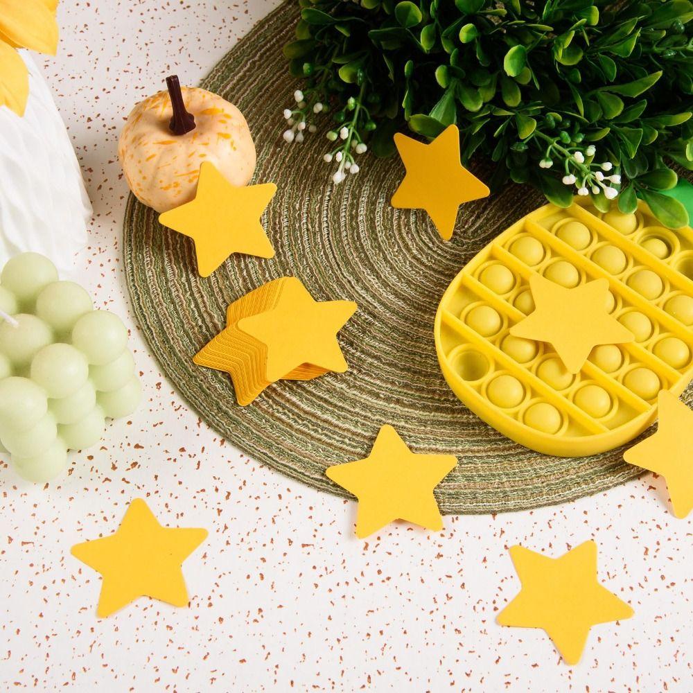 10 ks Zesílené Zlaté Hvězdy Výřezy DIY Oboustranné Papírové Hvězdy Dekorace do Třídy