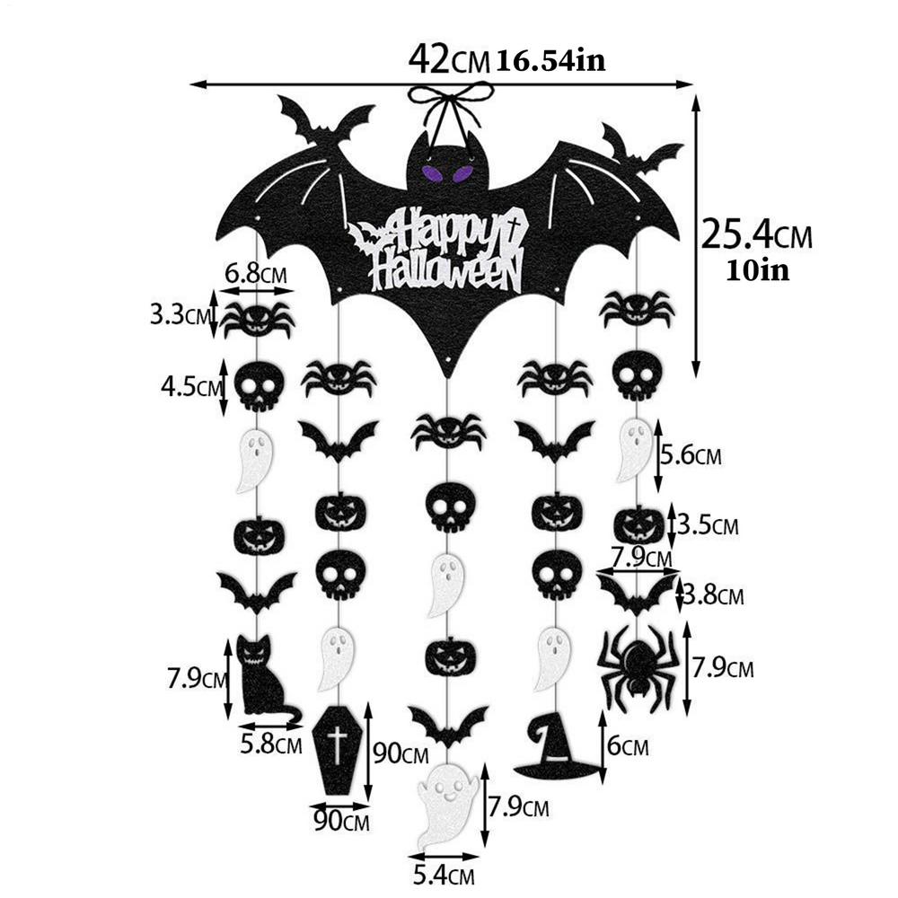 

Bats Halloween Decoration Bat Pendant Ornament ghost festival Halloween decoration layout door hanging decor for Yard Window