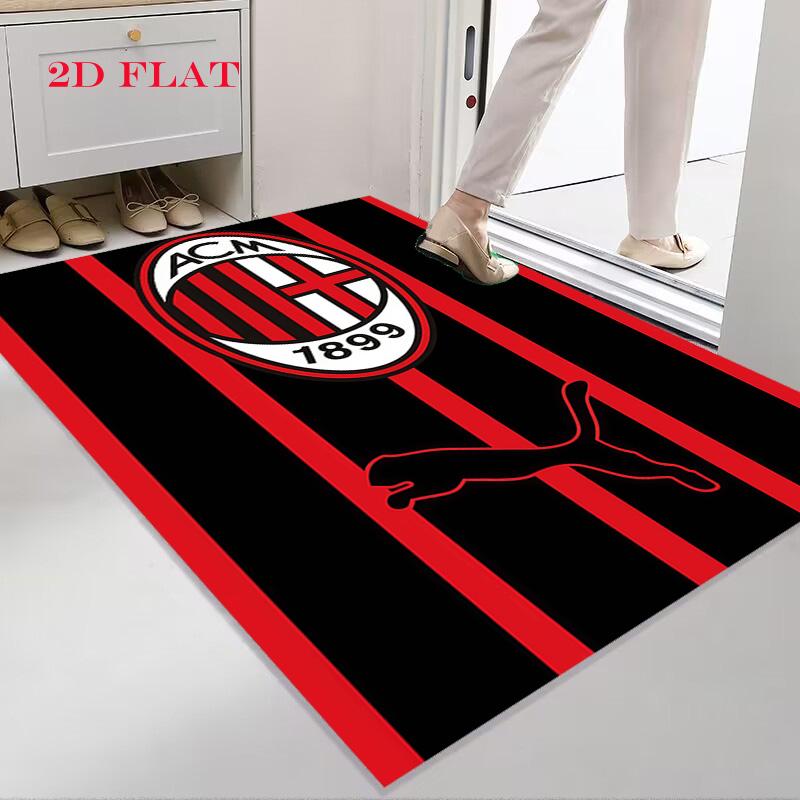 Tappeto Tappeto Logo Milan per Soggiorno Camera da Letto Casa Decorazione Divano, Tappetino Antiscivolo per Giochi Bambini