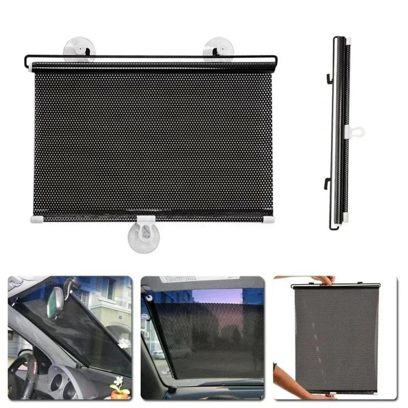 1PCS Retractable Shading Curtain Car Auto Side Window Roll Curtain Household Living Rooms Sun Shading Rolling Blinds Cover