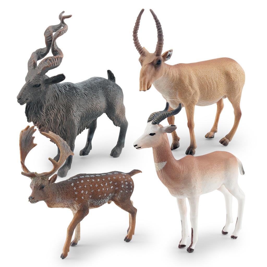Amazing Static Animal Figurines Including Antelope Goat And Deer For Decoration