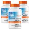 Doctors Natural Vitamin K2 MK-7 100mcg Veggie Capsules 60 Tablets 3 Pcs