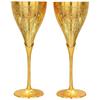 Set of 2 Hammered Copper Nickel Lined Champagne Coupes/ Flutes/ Wine Glasses in Gift Box