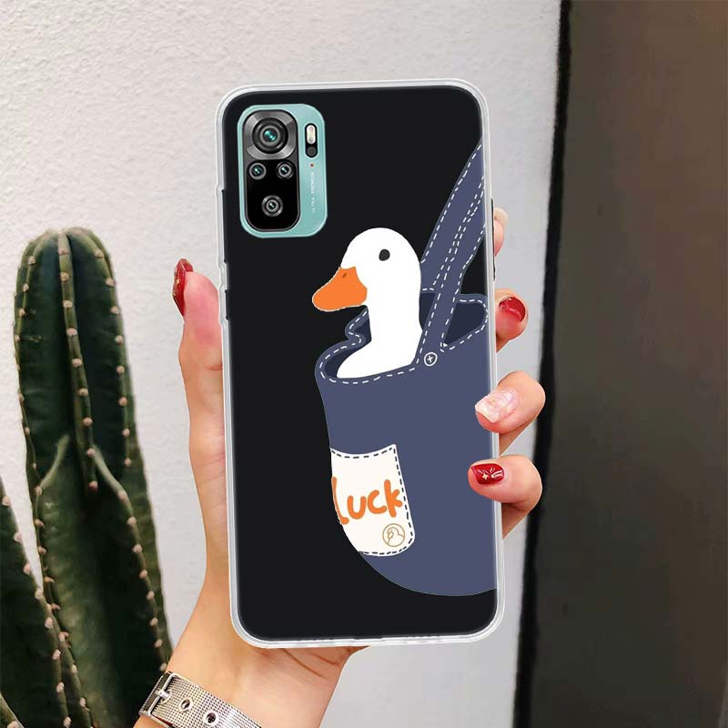 Cartoon Duck Goose Game For Xiaomi Poco X6 X3 Nfc X5 X4 F6 F5 Pro Phone Case F4 Gt F3 F2 F1 M5S M4 M3 M2 5G Fundas Coque X3 Nfc