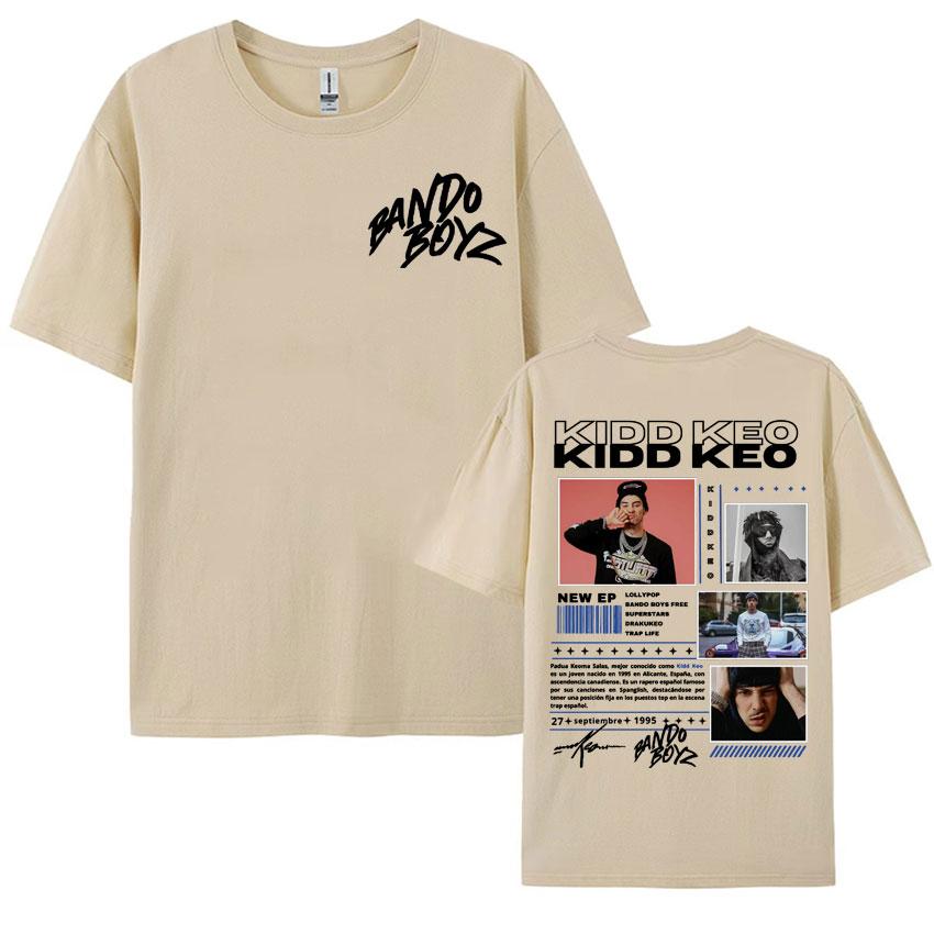 Rapper Kidd Keo Bando Boyz Tour Merch Tee Shirt Mens Women Harajuku Hip Hop Punk Street Tshirt Casual Cotton Oversized T Shirt