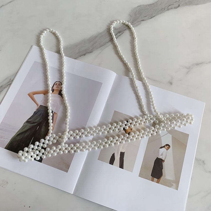 Temperament Elastic Elastic Suspender Strap Belt, Ladies Decorative Suit Dress Pearl Waist Chain Trend