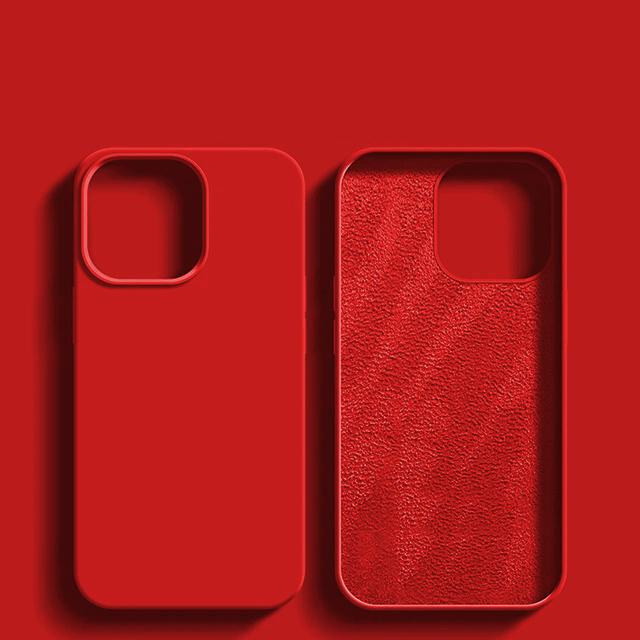 Liquid Silicone Case For iPhone 13 12 11 14 15 16 Pro Max Plus Official Case Bumper Protective Cover Phone Acssories