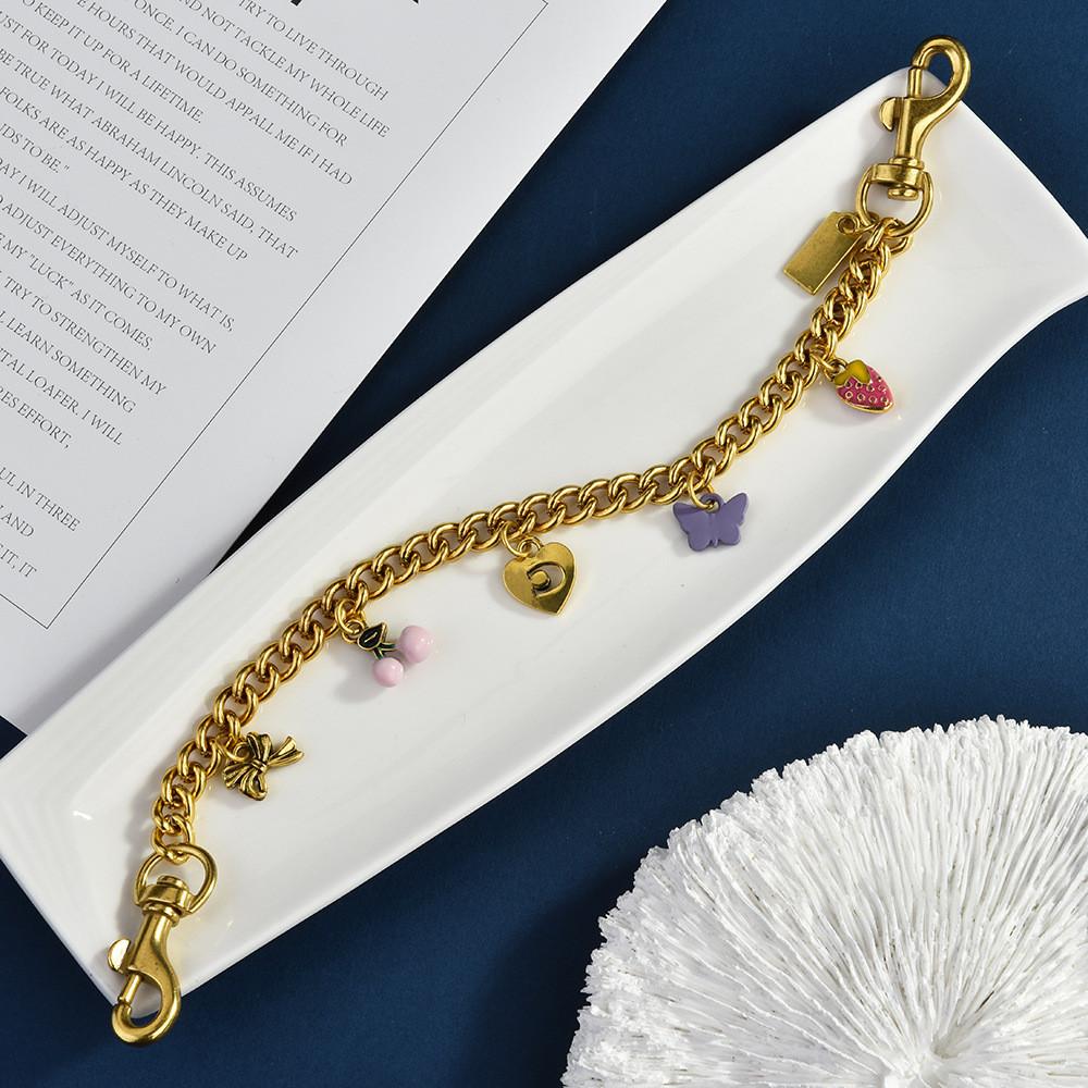 Summer Fruit Pendant Bag Charm With Metal Chain For Fashionable Women