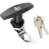 T Handle Door Lock, Trailer Locking Latch, RV Garage Door Lock, Suitable for Trailers and RV Tops, Etc(Black)