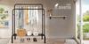 SEVERNO ROCKY II Freestanding Double-Rail Metal Clothes Rack with Shelf (110x55x147 cm)