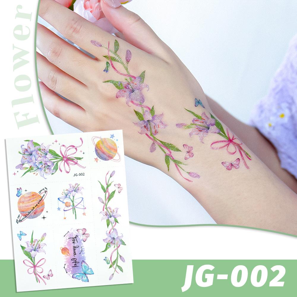 Rikalong Waterproof Cartoon Glitter Tattoo Stickers - Dreamy Gradient Face Designs