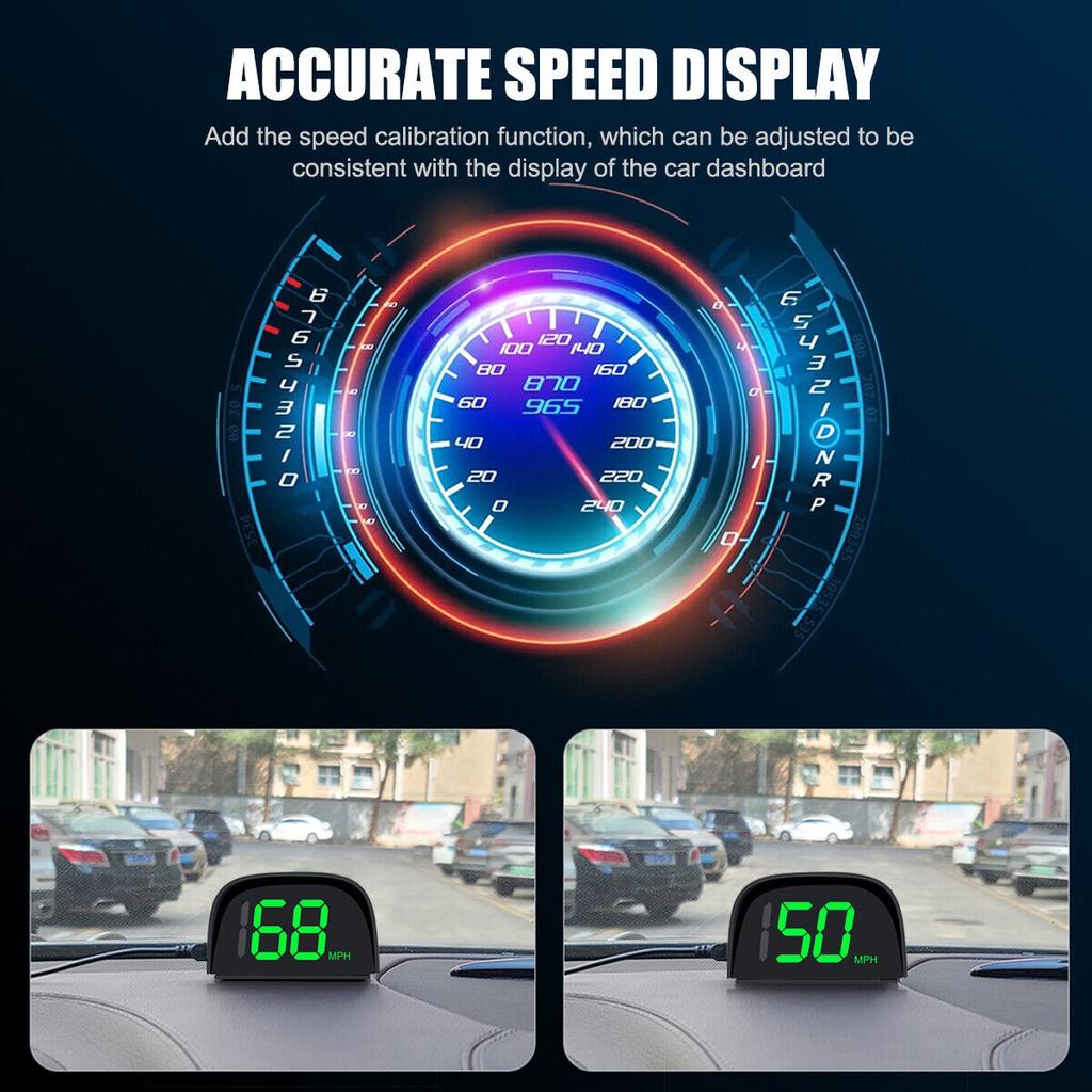 Car Digital GPS Speedo Speed MPH HUD Head Up Display Speedometer Universal