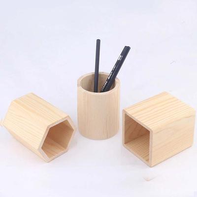 Container Stationery Office Organizer Desk Accessories Pen Holder Storage Box Pencil Holders Wooden