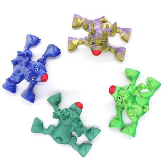 Red-Nosed Reindeer Figurine Articulated Christmas Reindeer Ornament Collectible Reindeer with Flexible Joints Festive Centerpiece Holiday Gift