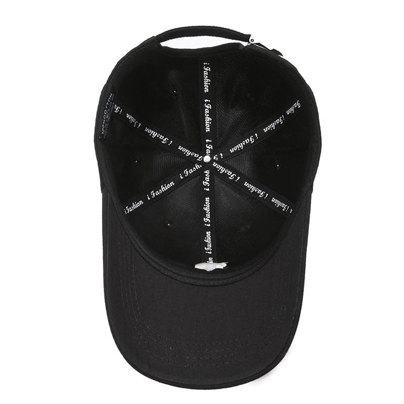 Unisex Cotton Baseball Cap With Embroidered Short Brim Hard Top Students Casual Wear Fall