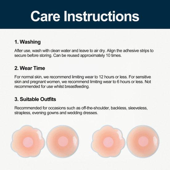 1 Pair Silicone Nipple Adhesive Nipple Covers Reusable Pasties