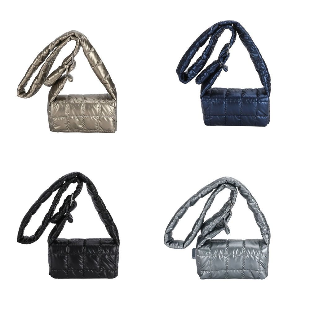 Waterproof Women's Shoulder Bag Korean Style Small Square Bag Winter Space Cotton Bag  Female