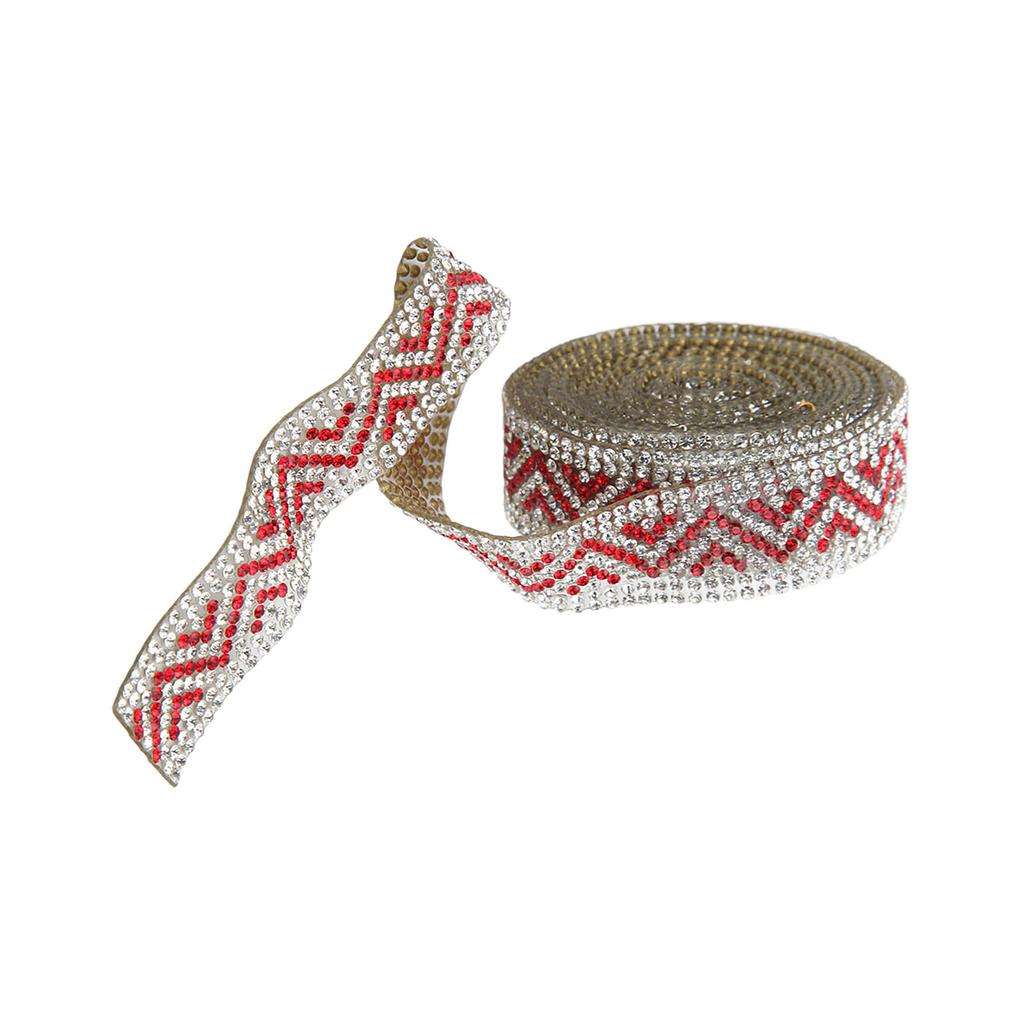 Rhinestone Chain 2 Yards 2cm Width Shiny Gloss Colours Texture DIY Crafts Ribbon for Wedding