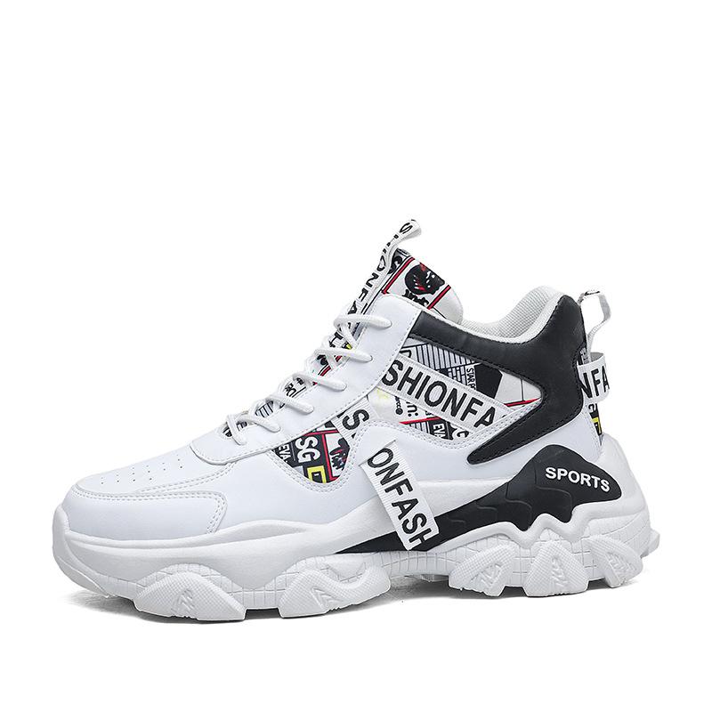 Putian Men's Shoes 2024 Autumn and Winter New Trendy Brand Heightened Platform Student Explosion Sports Leisure Actual Combat Basketball Trendy Shoes