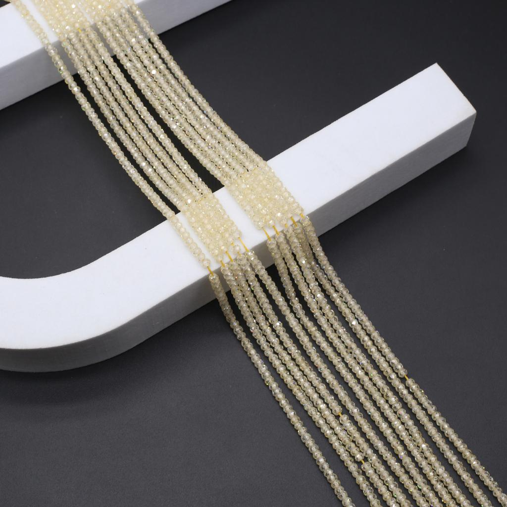 Natural Stone Beads Zircon Oval Faceted Beads Charms For Jewelry Making DIY Necklace Bracelet Earrings Accessory