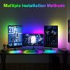 ABCidy Untermonitorleuchte RGBIC Bildschirmleistenleuchte Schreibtischlampe Dimmbare LED mit dynamischem Regenbogen Gaming USB-Fernbedienung Farbe Einstellbare Helligkeit
