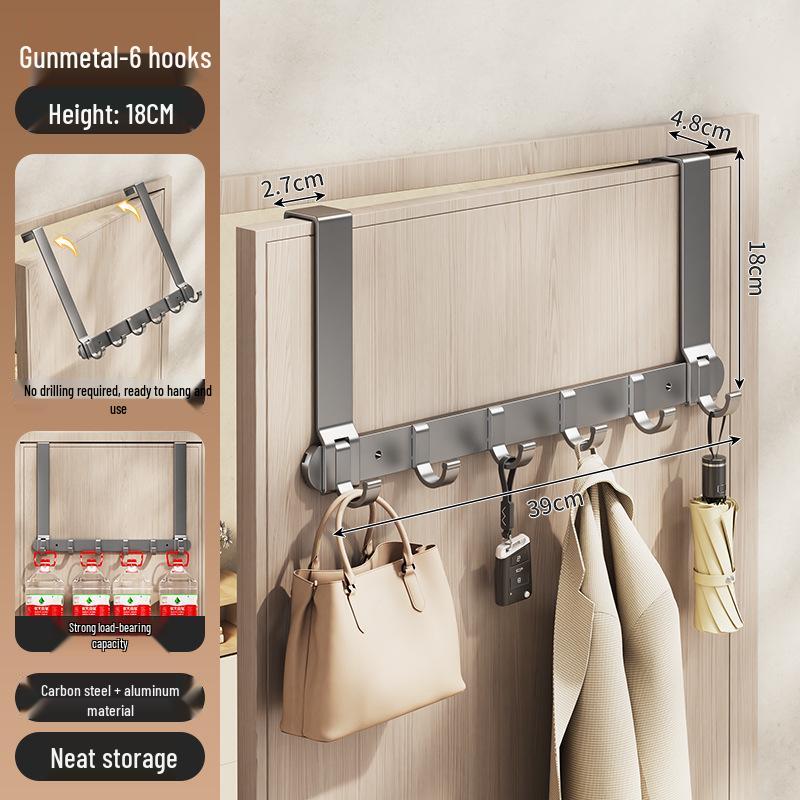 Silent Adhesive Wall-Mounted Clothes Hanger Hook for Bedroom Doors