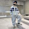 Fashion Boys Clothing Set Spring Autumn Patchwork Zipper Coat Pants 2Pcs for 4-12 Years Kids Tracksuits Teenager Casual Outfits