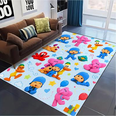 Pocoyo Cartoon Carpet Rug for Living Room Bedroom Home Sofa Decoration,Kids Play Non-slip Floor Mat