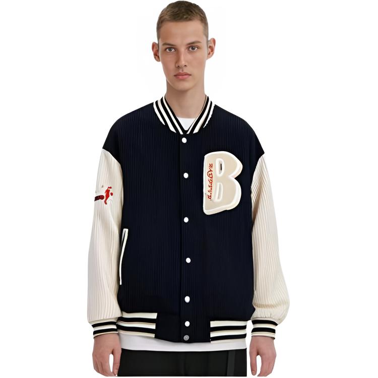 Li Ning Sports Life Collection Baseball Jacket Unisex Black AFMT015-2