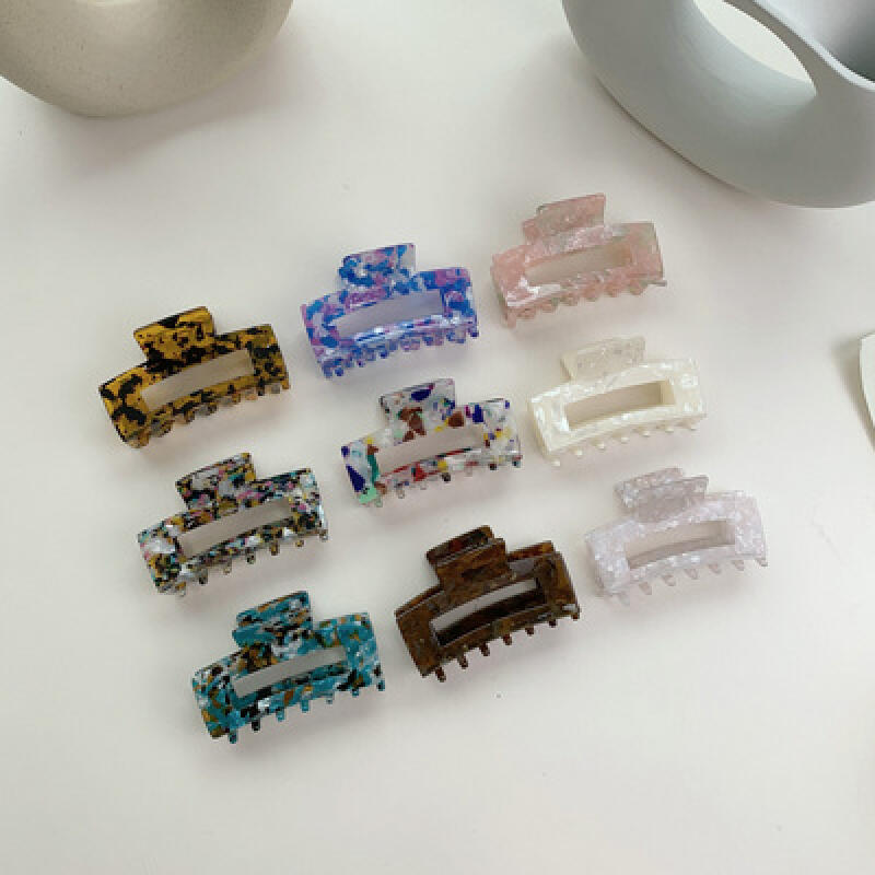 French pin French marble square hair pin updo hair clip ivory