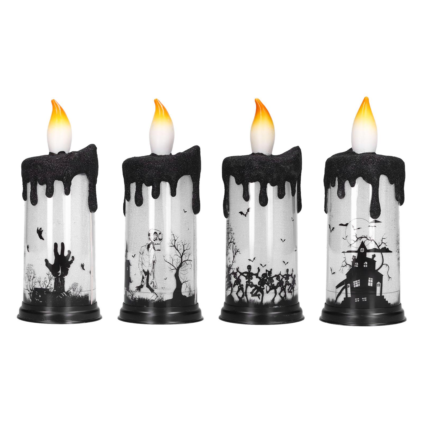 

Свечи в виде снежного шара на Хэллоуин, светодиодные, террористические, электронные, свечи, лампа для вечеринки, праздника Skeleton