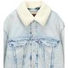Levis Color Block Simple Comfortable Versatile Lapel Faux Shearling Denim Jacket Men jackets Light-Blue 0017B-0000