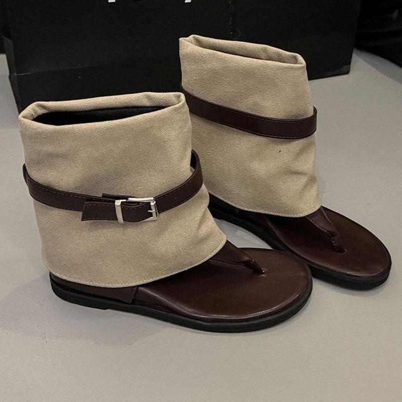 

Модные ретро сандалии ботинки женские летние туфли ремень пряжка шлепанцы универсальные танкетка короткие крутые ботинки с открытым носком плоские сандалии женские 35 коричневый