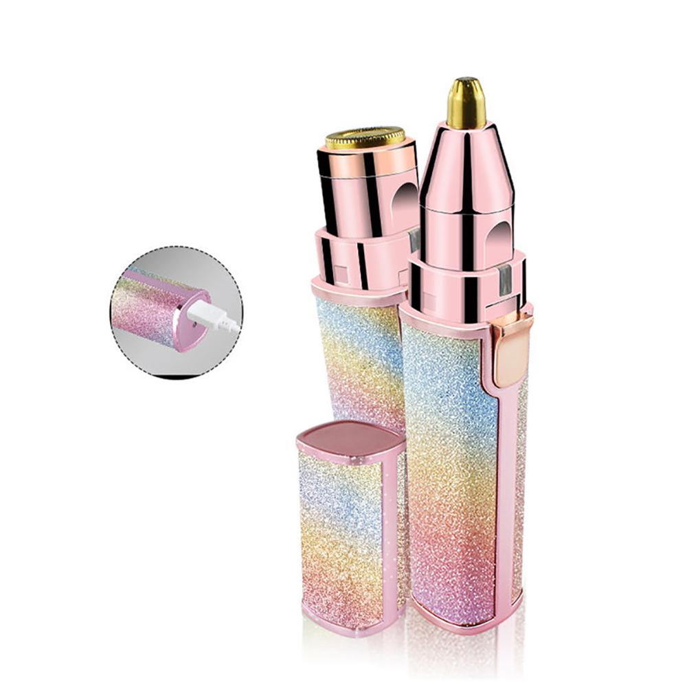 1x2in1 Electric Eyebrow Face Hair Remover Painless Facial Trimmer Razor Epilator
