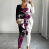Plus Size Flower Print 3 Piece Outfit, Long Sleeve Open Front Cardigan Cami Top Leggings Set for Women