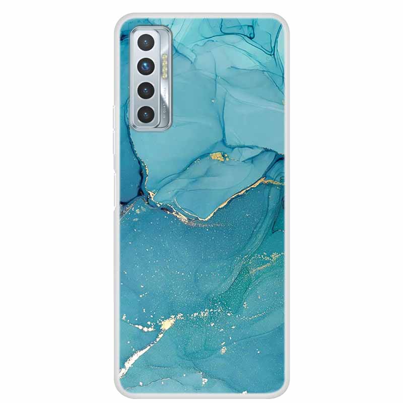 For Tecno Camon 17P Case Luxury Silicone TPU Soft Cover Phone Case For Tecno Camon 17 CG7 CG6 Coque Shockproof Marble Funda Capa
