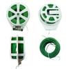 Garden Twist Tie with Built-in Cutter Rustproof Green Coated Plant Twine Wires for Gardening Flexible Reusable Tomatoes Support Ties for Indoor
