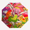 1pc Kawaii Pink Hair Girl Outdoor Umbrella - Automatic Opening & Closing, Portable 3-Fold Design with 8-Rib Iron Frame - Perfect Gift for Fans, Travel
