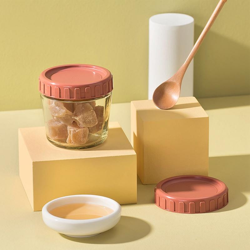 Glass Storage Jar Sealed Food Storage Container Household Multi-function Small Tea Cans Grains Candy Storage Salad Dessert Bowl