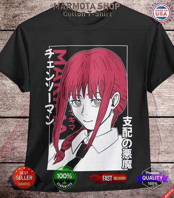 Maglietta Makima Chainsaw Man Maglietta Anime T-Shirt Pochita Manga Horror Otaku Denji CSM