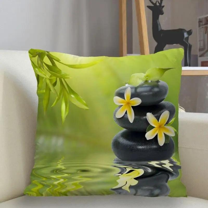 New Zen Stone Pillowcase Sofa Decoration Cushion Cover  Home