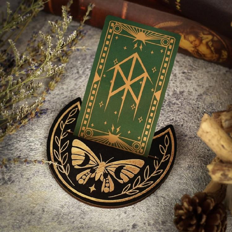Sustainable Wood Tarots Card Tower Durability Tabletops Game Holder for Professional Readings And Decoration