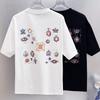 9281 Off-White Summer Men's and Women's Pure Cotton Print Oversized T-shirt Street Wear
