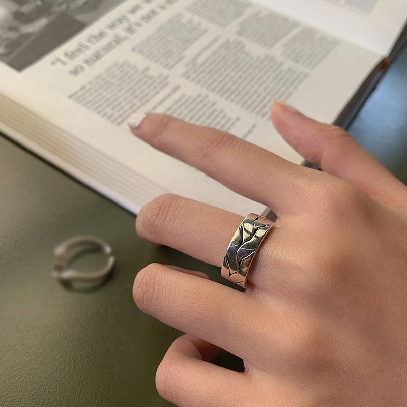 Unique Sterling 925 Silver Irregular Line Ring For Women Perfect For Special Occasions