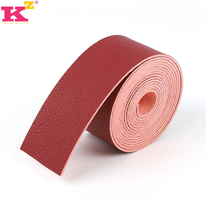 1.25--5Cm Wide Lychee Pattern Microfiber Leather Strip, Handmade Diy Simulated Leather Hemming Leather Strip Accessories