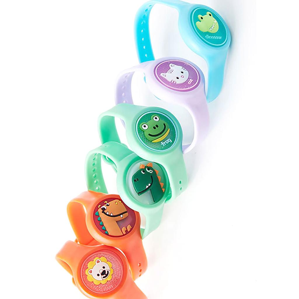 8pcs Kids Repellent Bracelet Watch Shaped Lighting Animal Pattern Repellent Wristband