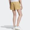 Adidas Originals Trefoil Od Shorts Solid Color Logo Embroidery Elastic Waist Loose Fit Regular Shorts Women Shorts Light-Gold White IK8603